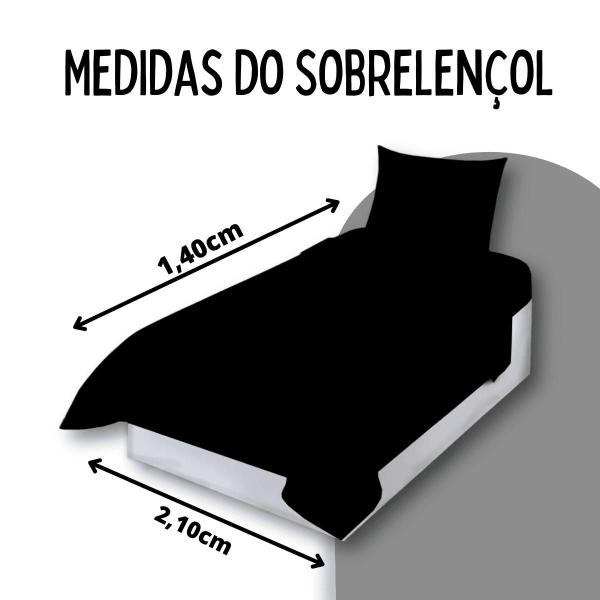 Imagem de Jogo de Cama Infantil 3 Peças 100% Algodão Personagens