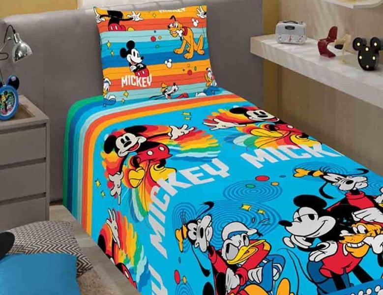 Imagem de Jogo de cama infantil 3 peças 140x220 mickey lepper