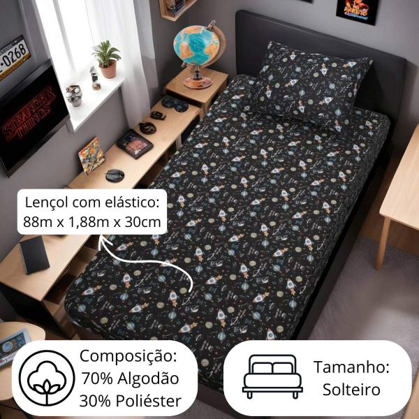 Imagem de Jogo De Cama Infantil Lençol Solteiro Doce Vida Menino E Menina Personagens 2 Peças