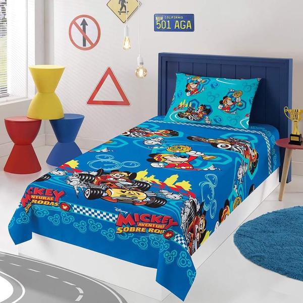 Imagem de Jogo De Cama Infantil Mickey Aventura Sobre Rodas 3 Peças