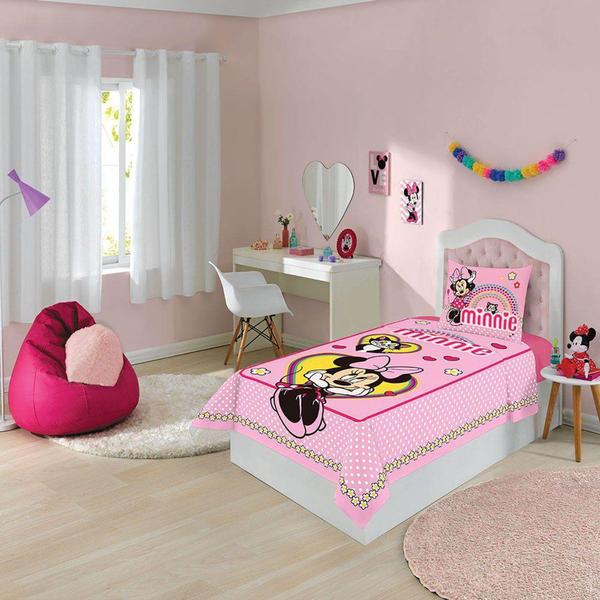 Imagem de Jogo de Cama Infantil - Minnie Divertido - Misto - 2 Peças - Lepper