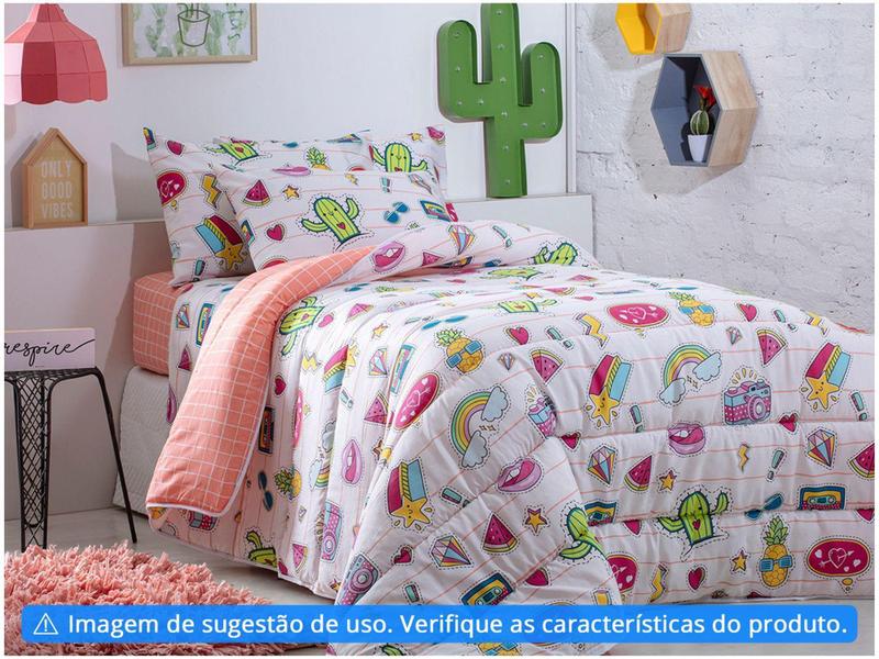 Imagem de Jogo de Cama Infantil Solteiro Sultan 140 Fios - Happy Day Duplo 3 Peças