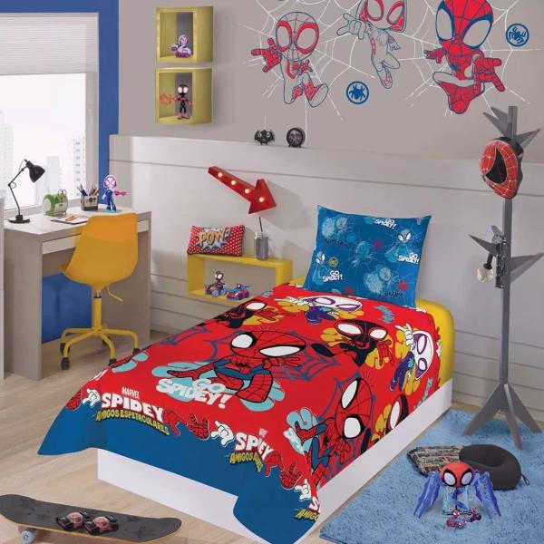 Imagem de Jogo de Cama Infantil Spidey 2 Peças Menino Menina Lepper