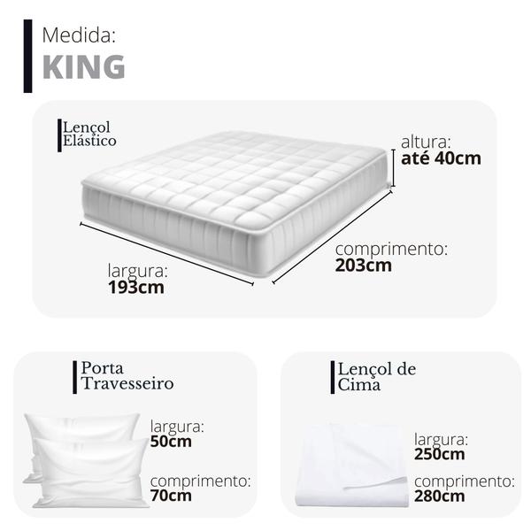 Imagem de Jogo de Cama King - 4 Peças - Hotelaria