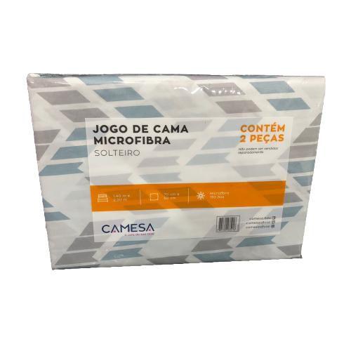 Imagem de Jogo de Cama Lençol Microfibra Simples Solteiro Camesa 2 Pçs