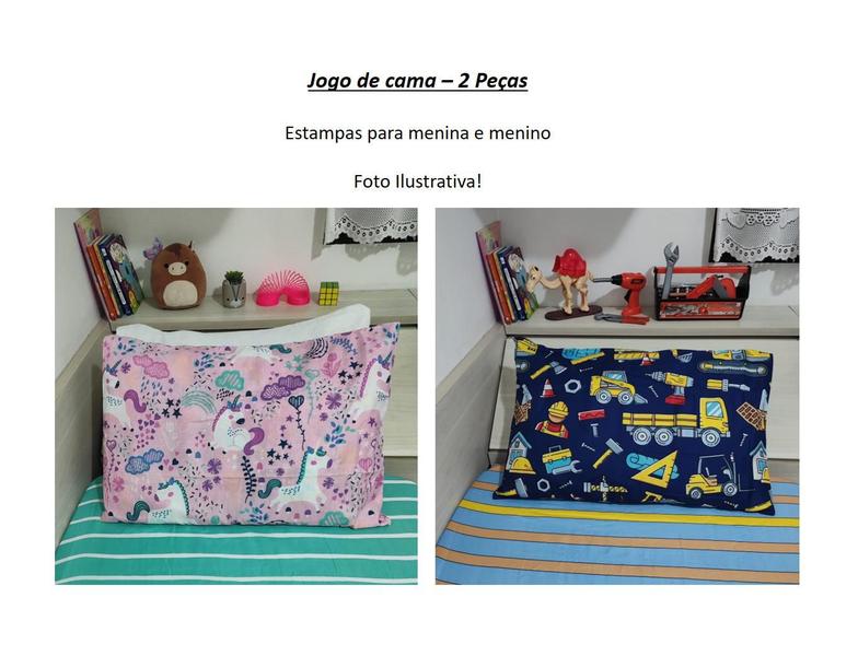 Imagem de Jogo de Cama Microfibra Solteiro Estampado 2 Peças