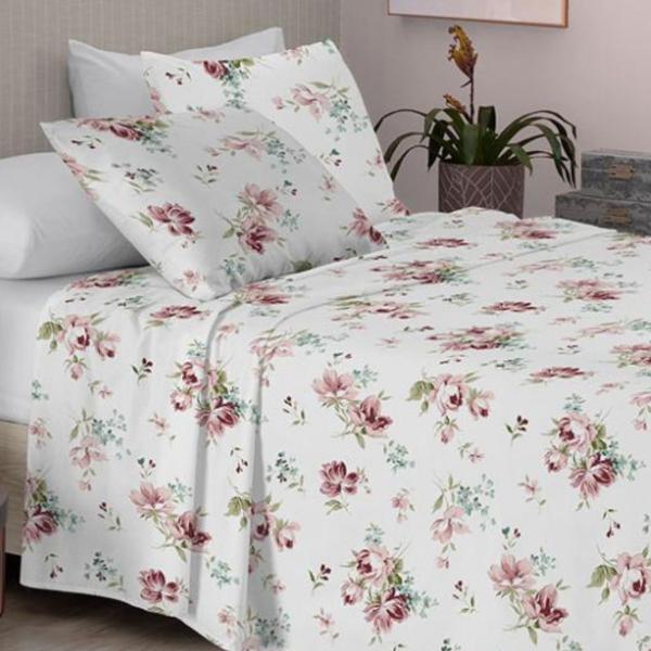 Imagem de JOGO DE CAMA NEO ESSENCIAL ESTAMPADO 3 pcs - SOLTEIRO ROSE