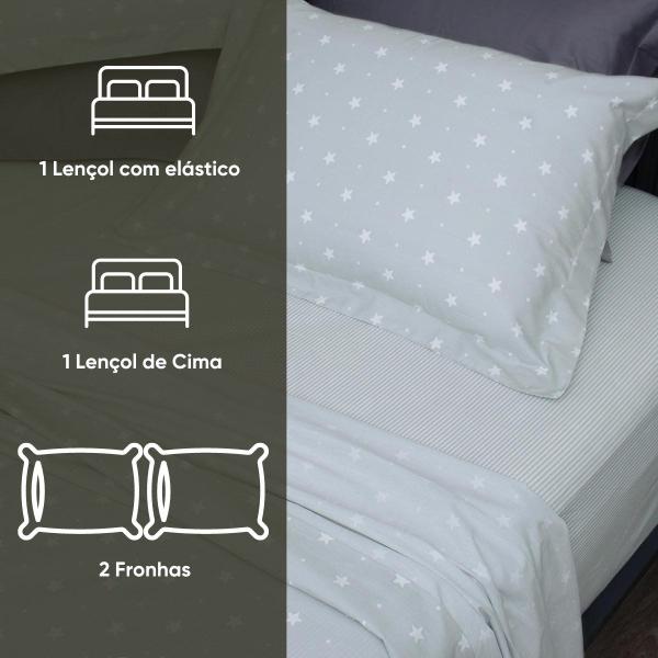 Imagem de Jogo de Cama Percal 200 Fios Cotton Dreams King - Appel