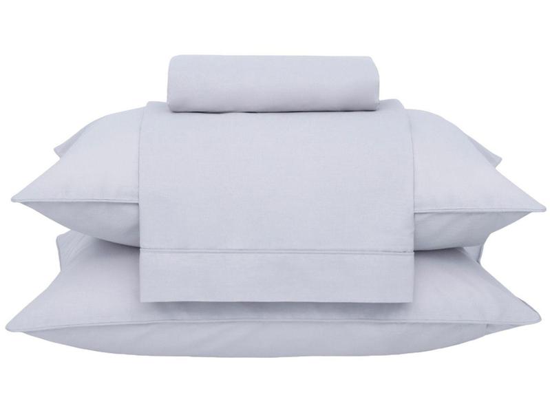 Jogo de Cama Queen 100% Algodão Buddemeyer 180 Fios Basic Percalle Cinza 4 Peças Imagem de Jogo de Cama Queen 100% Algodão Buddemeyer 180 Fios Basic Percalle Cinza 4 Peças