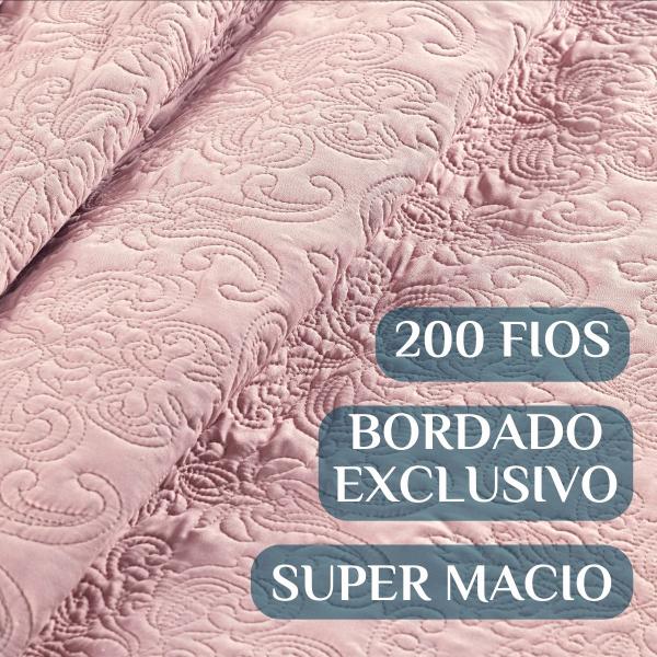 Imagem de Jogo De Cama Queen Size Daisy 200 Fios Bordado Super Macio ANGELE