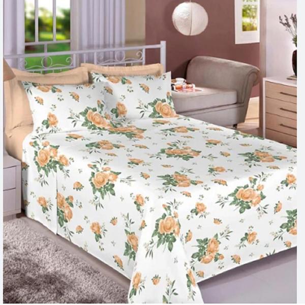 Imagem de Jogo de Cama Roupa Box Lençol Casal 4 Peças Estampado em Microfibra - Estampas Sortidas