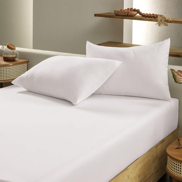 Imagem de Jogo de Cama Simples Altenburg 3pc Liso Toque Acetinado  Branco