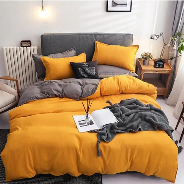 Imagem de Jogo De Cama Solteiro 7 Peças Amarelo Decor Gray