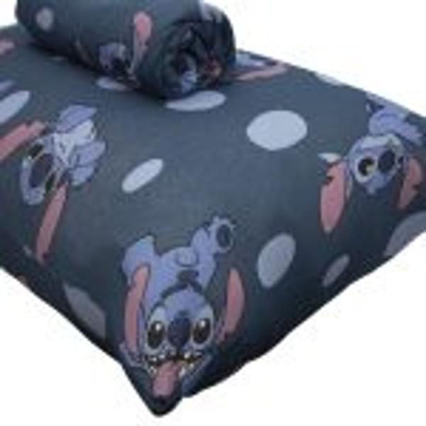 Imagem de Jogo de cama Solteiro Disney Stitch malha 2 peças blue