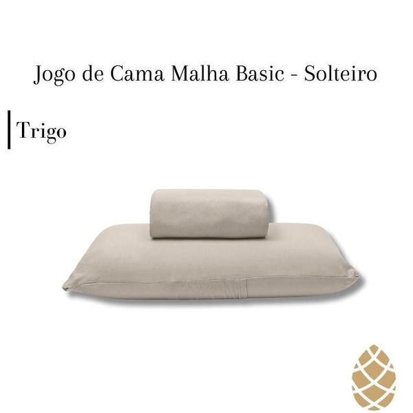 Imagem de Jogo de Cama Solteiro Malha Basic Buettner Trigo