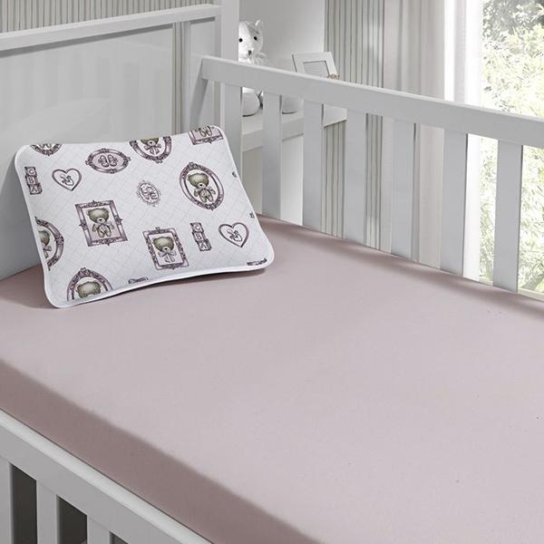 Imagem de Jogo de Cama Tecebem Malha Mini Cama(Montessoriana) Cristina 2 Peças Rosa