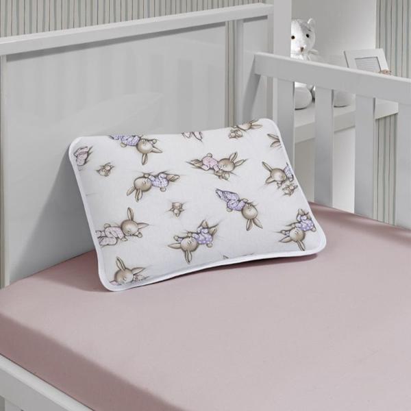 Imagem de Jogo de Cama Tecebem Malha Mini Cama(Montessoriana) Meg 2 Peças Rosa