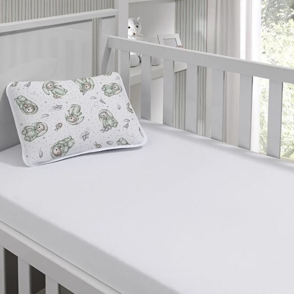 Imagem de Jogo de Cama Tecebem Malha Mini Cama(Montessoriana) Yan 2 Peças Branco