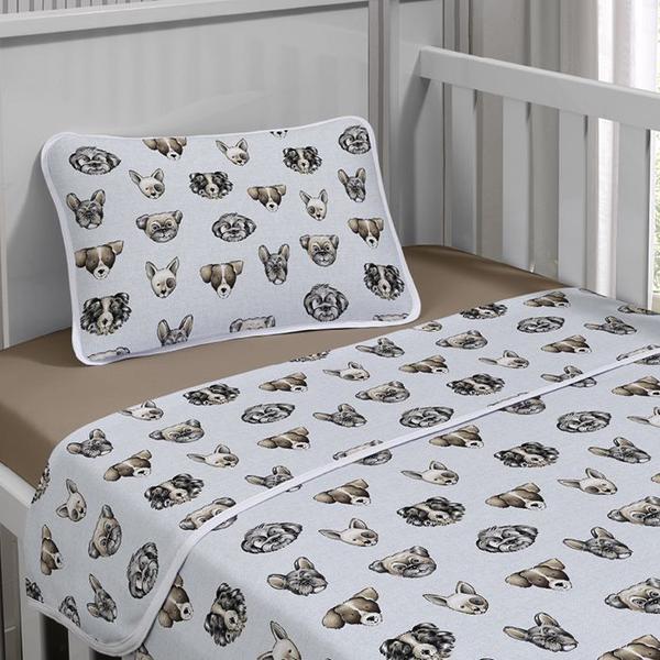 Imagem de Jogo de Cama Tecebem Mini Cama Malha Estampado Agnes 3 Pçs Trigo