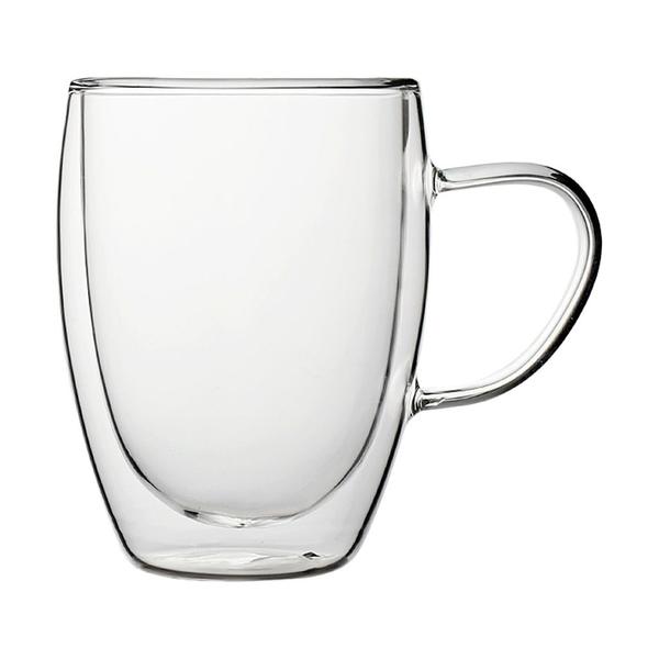 Jogo de Canecas 2 Peças Vidro Parede Dupla 350ml Para Chá Café - Hauskraft Imagem de Jogo de Canecas 2 Peças Vidro Parede Dupla 350ml Para Chá Café