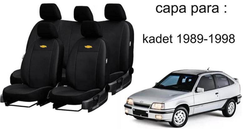 Imagem de Jogo de Capa de Couro Kadet 1989-1998 + Tapetes Personalizados + Capa de Volante Deluxe