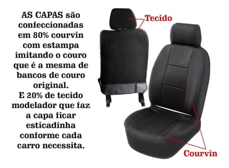 Imagem de jogo de capa para banco  automotivo em couro preto para  Belina 81