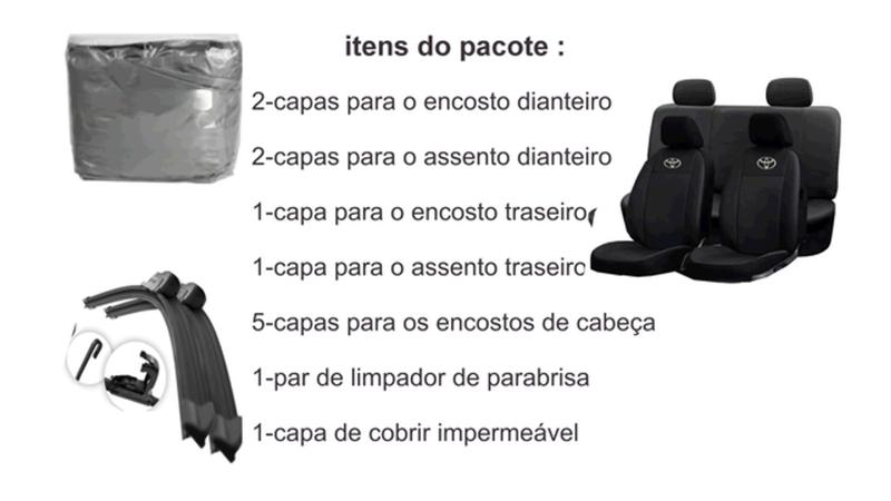 Jogo de Capa para Etios 12-16 com Capa de Cobrir e Limpador de Parabrisa - Iron Tech Imagem de Jogo de Capa para Etios 12-16 com Capa de Cobrir e Limpador de Parabrisa