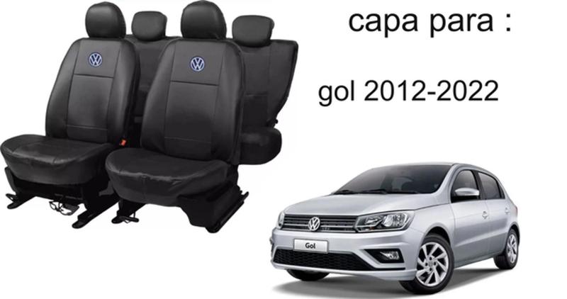 Jogo de Capas de Couro para Gol 2022 - Couro Impermeável + Chaveiro + Capa de Volante - Aero Print Imagem de Jogo de Capas de Couro para Gol 2022 - Couro Impermeável + Chaveiro + Capa de Volante
