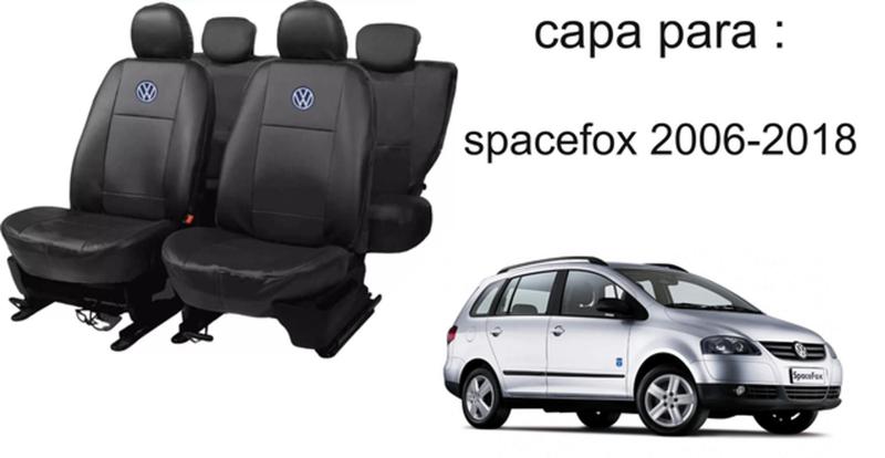 Imagem de Jogo de Capas de Couro para Spacefox 2013 - Couro Impermeável + Chaveiro + Capa de Volante