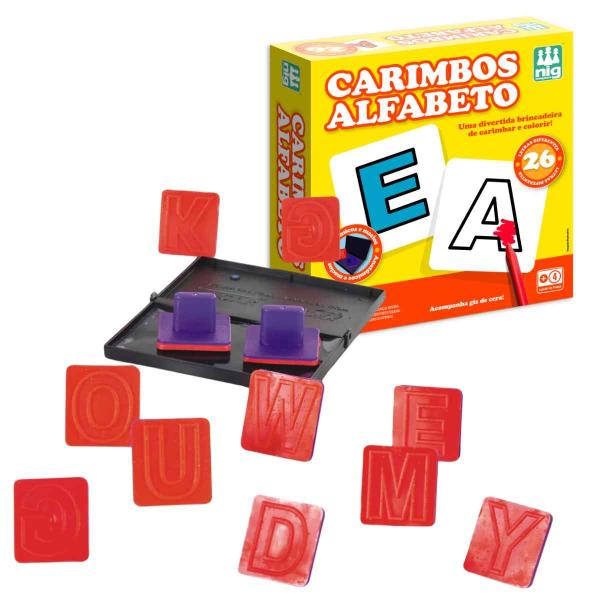 Jogo De Carimbos Infantil 26 Letras Do Alfabeto Para Colorir Nig Brinquedos Crianças +4 Anos Imagem de Jogo De Carimbos Infantil 26 Letras Do Alfabeto Para Colorir Nig Brinquedos Crianças +4 Anos