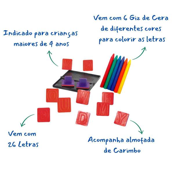 Jogo De Carimbos Infantil 26 Letras Do Alfabeto Para Colorir Nig Brinquedos Crianças +4 Anos Imagem de Jogo De Carimbos Infantil 26 Letras Do Alfabeto Para Colorir Nig Brinquedos Crianças +4 Anos
