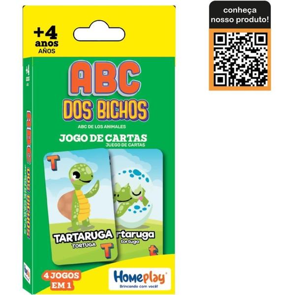 Imagem de Jogo de Cartas ABC dos Animais - 4 Jogos em 1