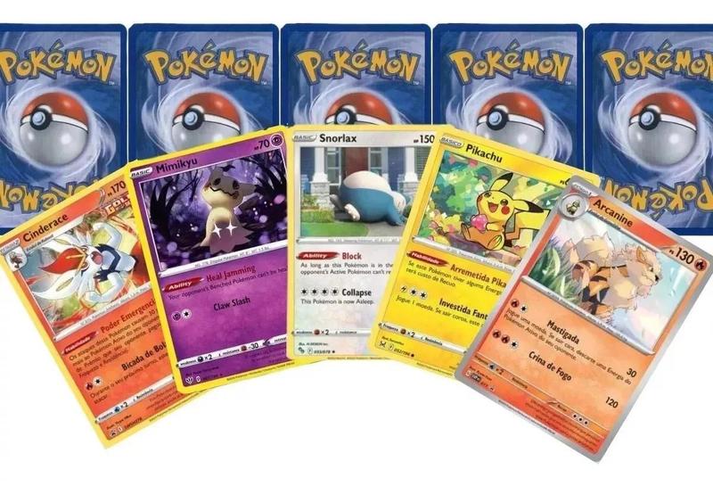 Imagem de Jogo De Cartas Cartinha Cards Pokémon Colecionáveis 50unid