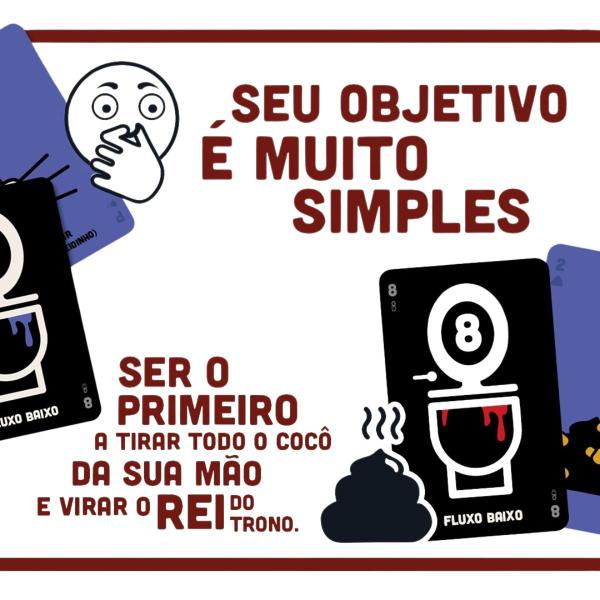 Imagem de Jogo de Cartas de Humor Cocô, o Jogo Seja Rei do Trono Buró