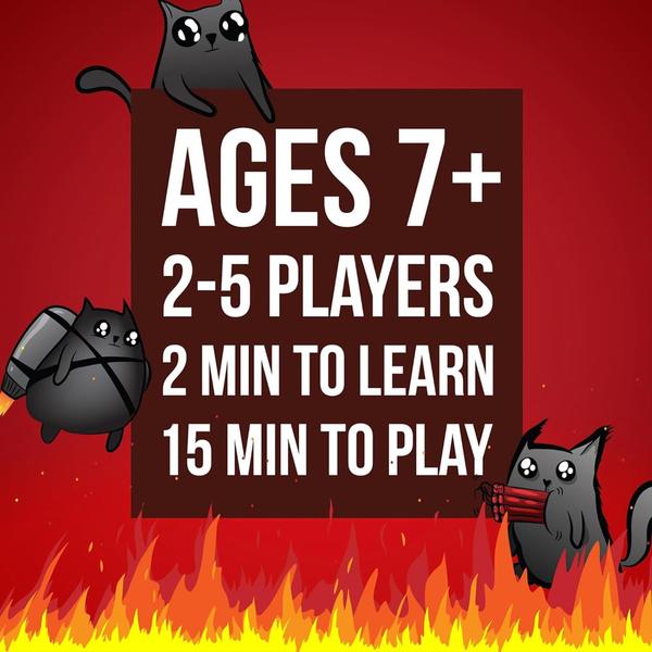 Imagem de Jogo de cartas Exploding Kittens Original Edition para 2 a 5 jogadores