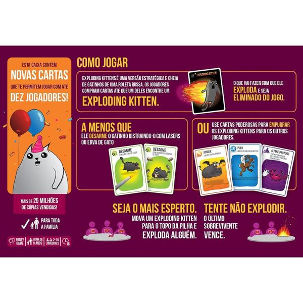 Imagem de Jogo De Cartas Exploding Kittens Para a Galera Galápagos