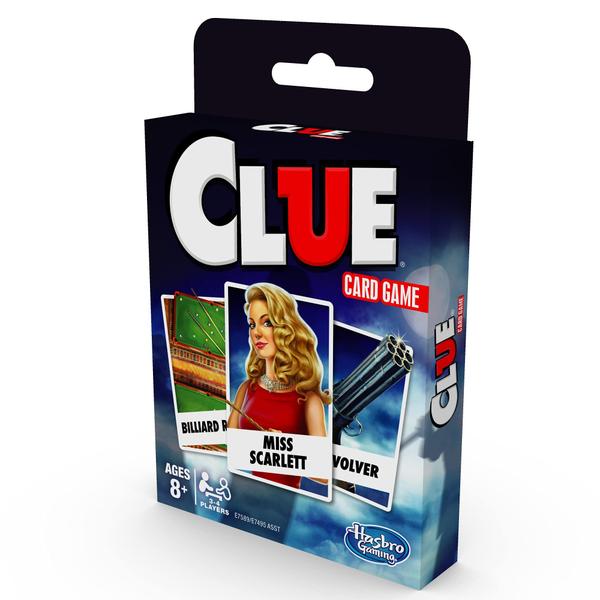 Imagem de Jogo de cartas Hasbro Gaming Clue para crianças maiores de 8 anos com estojo de viagem