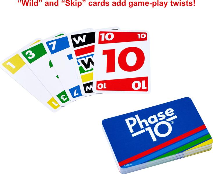 Imagem de Jogo de cartas Mattel Games Phase 10 com 108 cartas em caixa