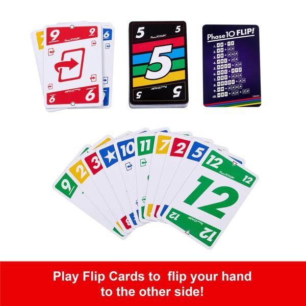 Imagem de Jogo de cartas Mattel Games Phase 10 Flip Family 2-6 jogadores