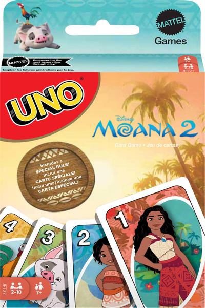 Imagem de Jogo de cartas Mattel Games UNO Disney Moana 2 para crianças de 7 anos ou mais