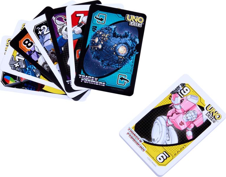 Imagem de Jogo de cartas Mattel Games UNO Flip Transformers Kids 7+ Years