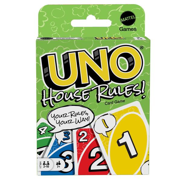 Imagem de Jogo de cartas Mattel Games UNO House Rules para crianças e adultos