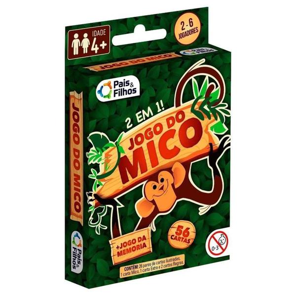 Jogo De Cartas Mico 2 Em 1 Memória Pais Filhos Original - PAIS E FILHOS - Pais & Filhos Imagem de Jogo De Cartas Mico 2 Em 1 Memória Pais Filhos Original - PAIS E FILHOS