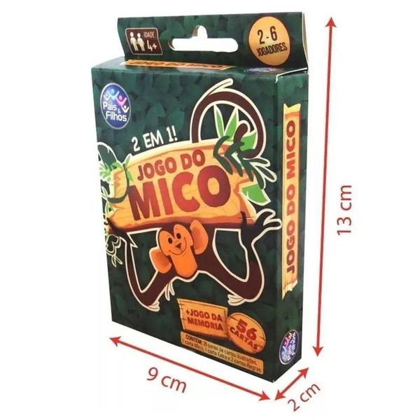 Jogo De Cartas Mico 2 Em 1 Memória Pais Filhos Original - PAIS E FILHOS - Pais & Filhos Imagem de Jogo De Cartas Mico 2 Em 1 Memória Pais Filhos Original - PAIS E FILHOS