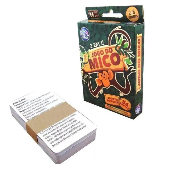 Jogo De Cartas Mico 2 Em 1 Memória Pais Filhos Original - PAIS E FILHOS - Pais & Filhos Imagem de Jogo De Cartas Mico 2 Em 1 Memória Pais Filhos Original - PAIS E FILHOS