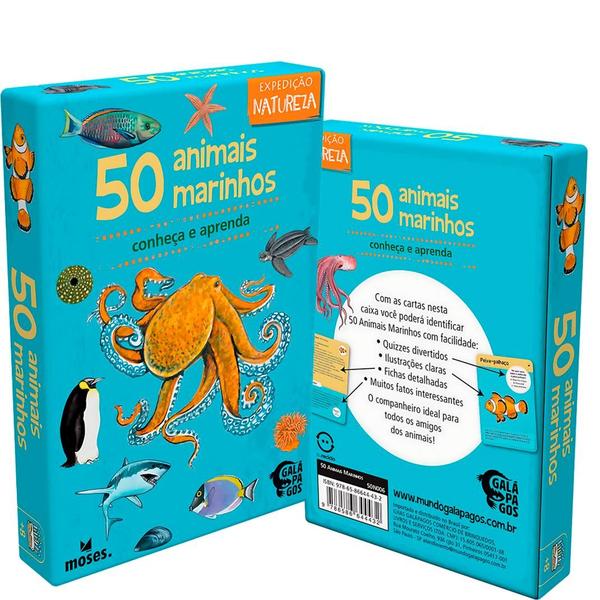 Imagem de Jogo de Cartas Natureza: 50 Animais Marinhos