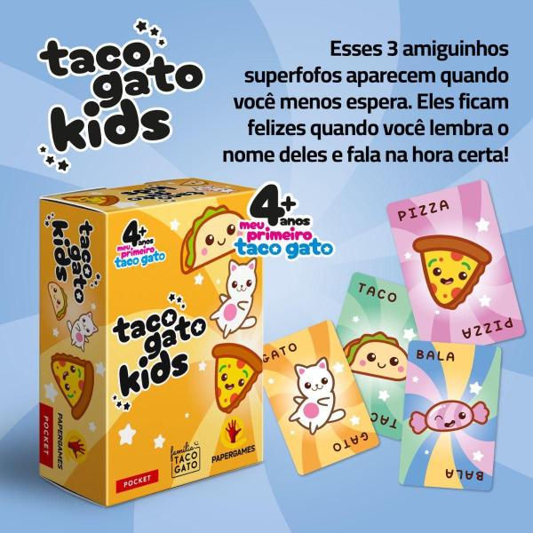 Imagem de Jogo De Cartas Pocket Infantil Taco Gato Kids Papergames