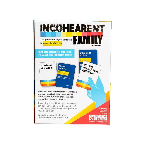 Jogo de cartas Relatable Incohearent Family Edition Age 12+ com 400 cartas - WHAT DO YOU MEME Imagem de Jogo de cartas Relatable Incohearent Family Edition Age 12+ com 400 cartas