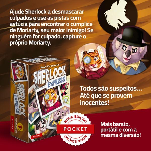 Imagem de Jogo de Cartas Sherlock Express Pocket 2ª Edição PaperGames