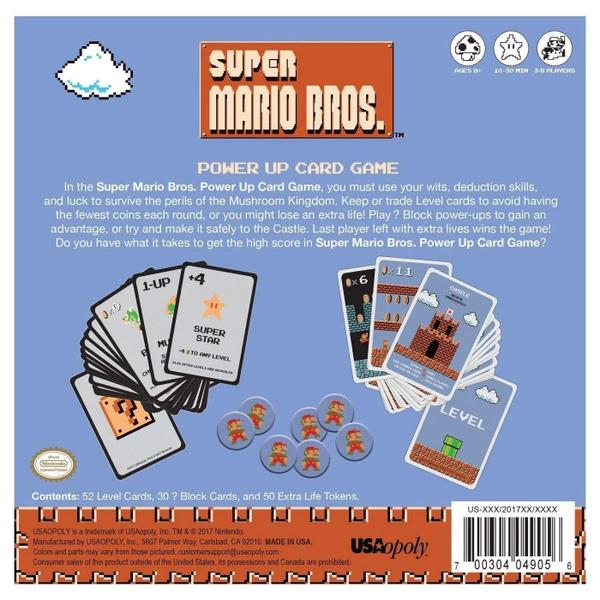 Imagem de Jogo de cartas Super Mario Bros Power Up  Arte do NES da Nintendo